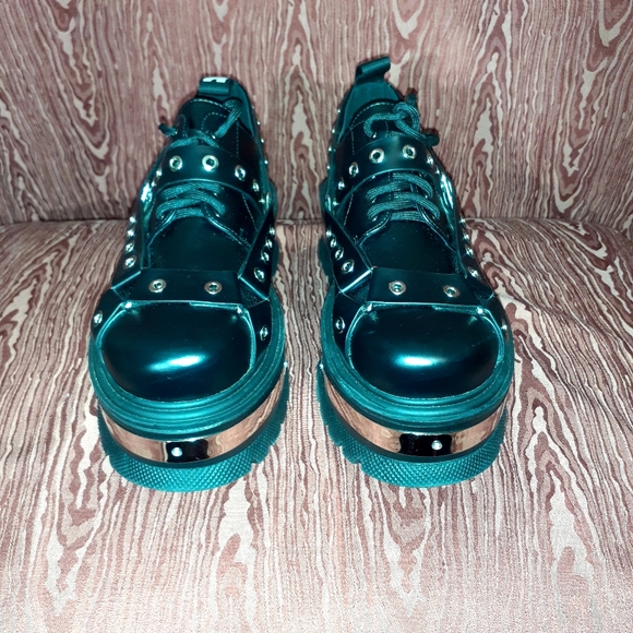 koi Shoes Koi Parador Grunge Black Platform Shoes Womens Size 7